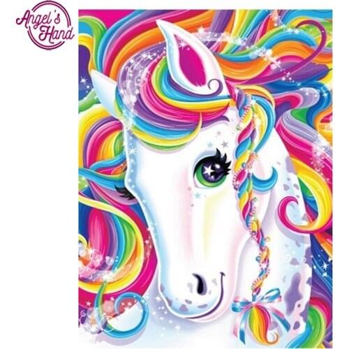 5D Full Diy square Diamond Painting Mosaic Handmade Colored horse Cross Stitch Diamond Diamond Embroidery Christmas gift Decor