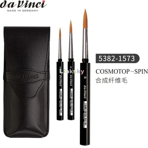 Da Vinci 5382-1503 Watercolor Brushes,4/6/10,Kolinsky Travel Set,Fits In All Portable Watercolor Sets and Is Great for Traveling