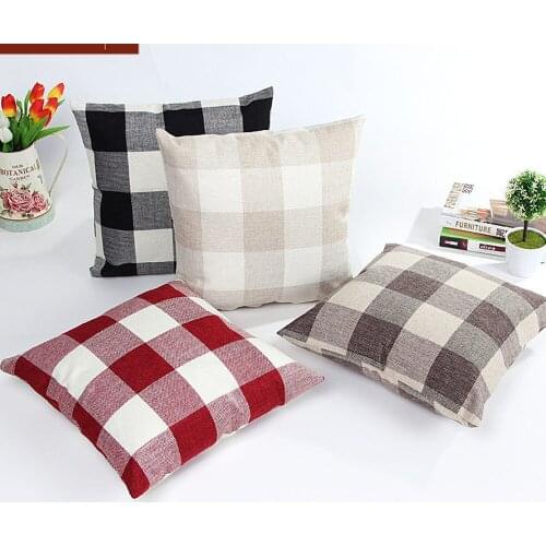 Plaid Pillow Cover Lattice Sofa Bed Home Decor Pillow Case Cushion Cover Cojines Decorativos Para Sof Decorative Pillows