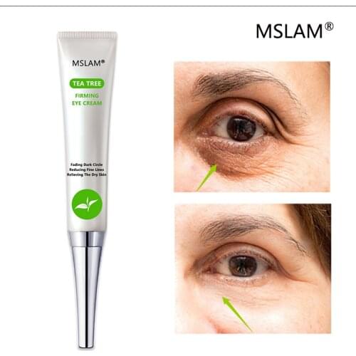 MSLAM Tea Tree Remove Eye Bags Cream Firming Eye Cream Remove Dark Circles Whitening Anti Puffiness Anti-Wrinkle Eye Skin Care