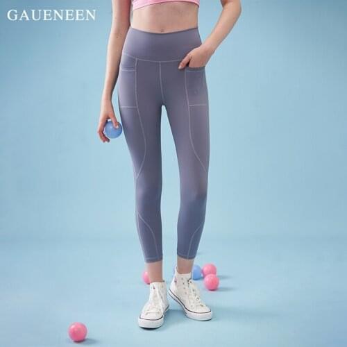 GAUENEEN Women Yoga Leggings Seamless High Waist With Pockets Workout Breathable Fitness Clothing Training Pants Female Trousers