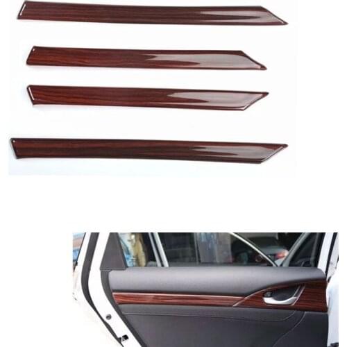 Interior Door Panel Decoration Strips Trim Cover for Honda Civic 2016 2017 2018 10th