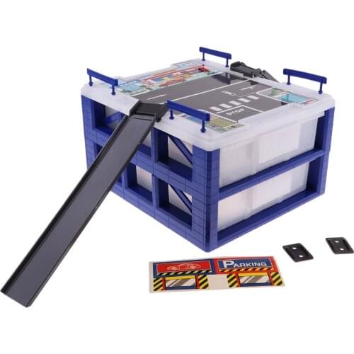Mini Parking Lot Vehicle Storage Box Bus Parking Lot Playset Childrens Toys For