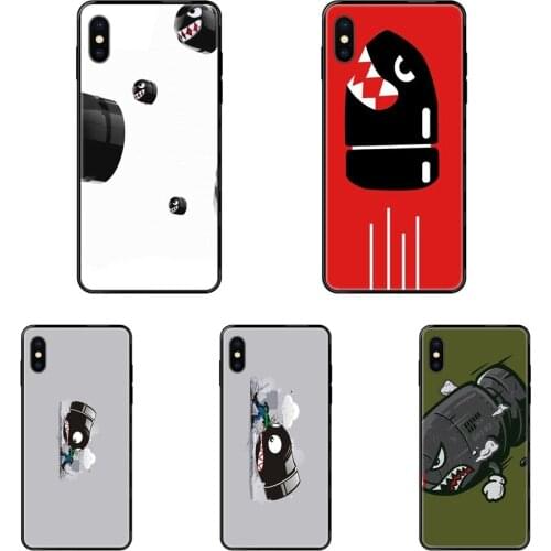 Cartoon Funny Bullet Pattern Lovely Womens Black Soft Multi Colors For iPhone 11 12 Pro 5 5S SE 5C 6 6S 7 8 X 10 XR XS Plus Max