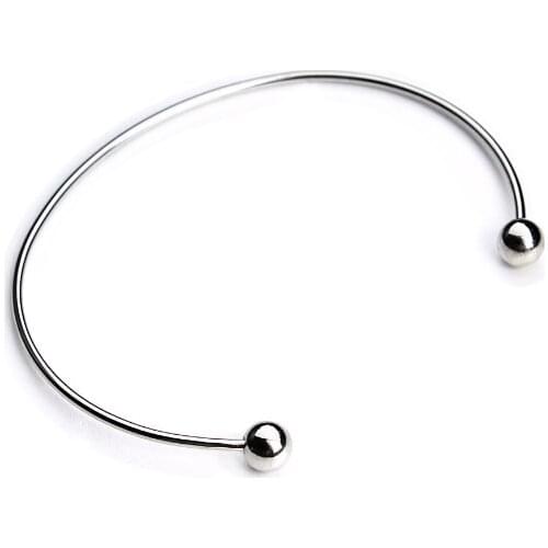 2pcs/LOT Stainless Steel Adjustable Open Cuff Men Women Bracelets Trendy Simple Bangles Wholesale