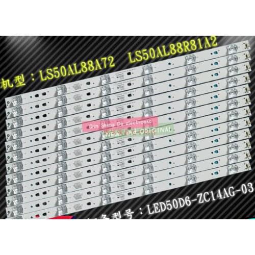 New 60 PCS/lot 6LED 495mm LED backlight strip for LT-50C550 P50FN117J 30350006205 LED50D06-ZC14AG-01 E469119 V500HJ1-PE8