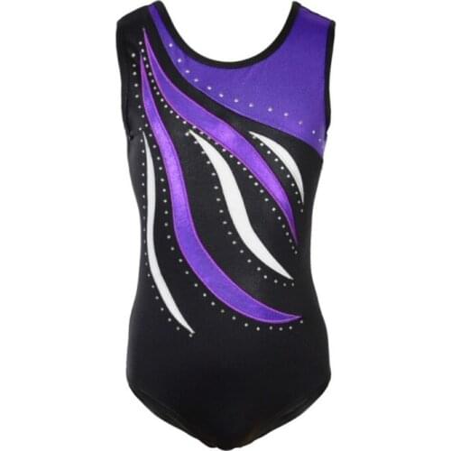 New Arrivel Leotards Gymnastics Acrobatics Kids Dance Wear Girl One-Piece Sleeveless Ballet Athletic Dance Dress