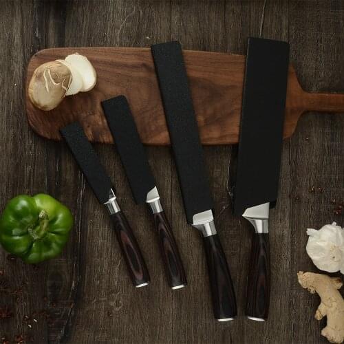 XYj 4pcs Fruit Knife Santoku Knife Chef Slicing Knife Sheath Knife Blade Protection Covers Practical Kitchen Cooking Accessory
