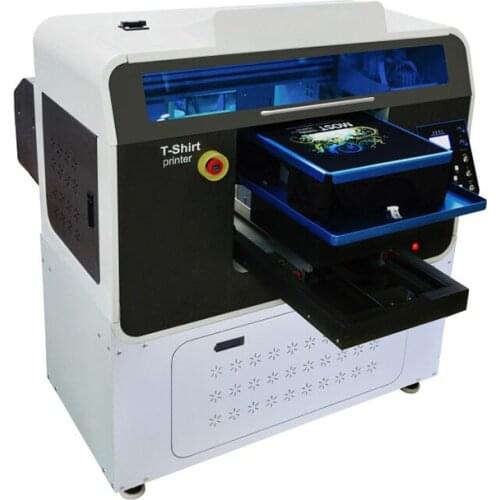 DTG Printer Double Printhead T-shirt Printing Machine Automatic Direct to Garment Flatbed Printer for Dark and Light Clothes