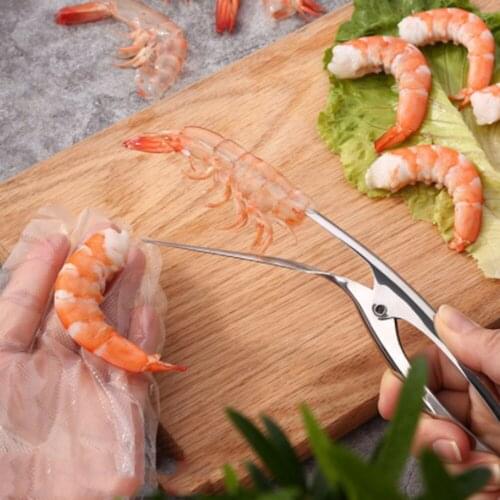 Stainless Steel Peel Shrimp Kitchen Tools Crayfish Shell Take Meat Shrimp Separation Device Gargets