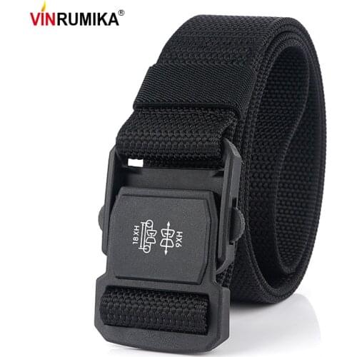 TS602 Mens Army Jungle War Combat Tactical Belts Man PC Quick Release Magnetic Buckle 1200D Density Nylon Military Casual Belt