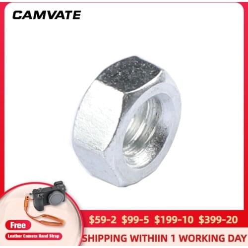 CAMVATE 10 Pieces Silver Hexagonal Short Lock Nuts Screw Adapter With 1/4" Female Thread For Connecting Screwed Rod Bars 2020NEW