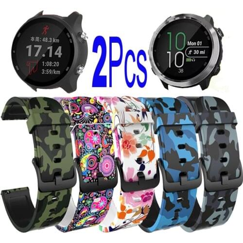 Silicone Strap For Garmin Veun Sq Forerunner 245M 245 645 Music Move 3 Luxe Style Venu Watchband 20mm Camouflage Bracelet