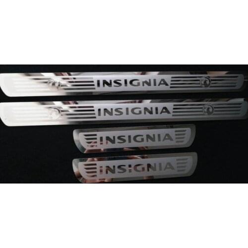 Car styling for OPEL INSIGNIA 2018-2021 ultra-thin Stainless Steel Door Sill Steel Stickers Scuff Plate Car styling 4pcs