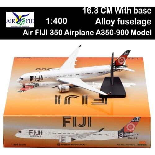 1:400 Air FIJI 350 Airplane A350-900 Model Toy W Base Undercarriage Alloy Aircraft Plane Collectible Display Aviation Airliner