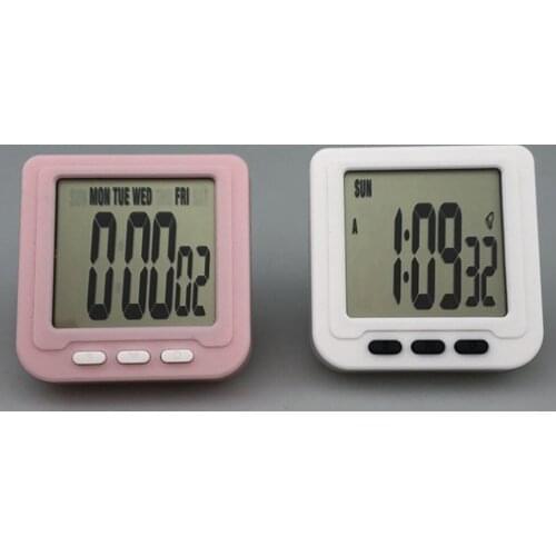 1pc Students Bedside Clock Kitchen Baking Timer Portable Travel Clock