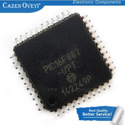 10pcs/lot PIC16F887-I/PT PIC16F887 MCU 8BIT 14KB FLASH QFP-44 In Stock