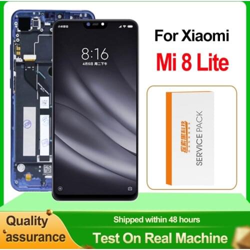 100% Tested 6.26'' LCD For Xiaomi Mi 8 Lite Display Touch Screen Digitizer Assembly For Xiaomi Mi8 Lite M1808D2TG Replacement