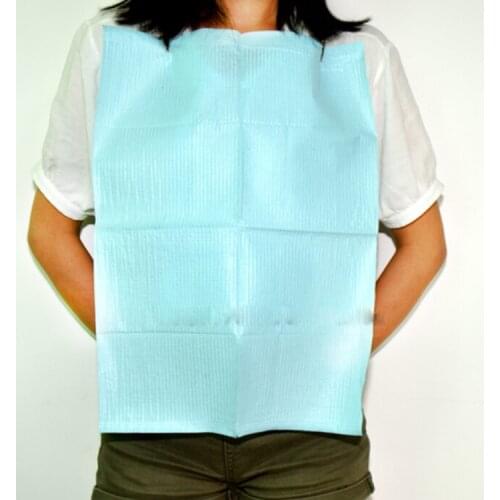 125Pcs Dental lab equipment Dentist oral hygiene Medical Paper Scarf Tattoo Bib Double Layer Teeth Whitening