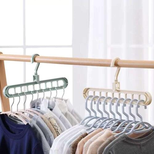 5pcs Magic Multi-port Support Hangers for Clothes Drying Rack Multifunction Plastic Clothes Rack Drying Hanger Storage Hangers