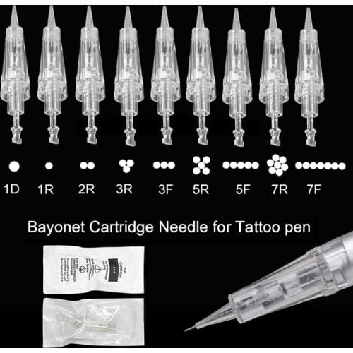 50/100 pcs 0.16/0.18/0.25mm Professionele Draadloze Pmu Micro Nano Cartridges Naalden Bajonet Tattoo Gun Permanente MakeUp Tool
