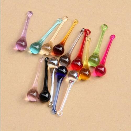 56pcs 20*80mm Hot Sale Mixed Colors Crystal Drop Prism Wedding Party Decoration Crystal Chandelier Hanging Pendant