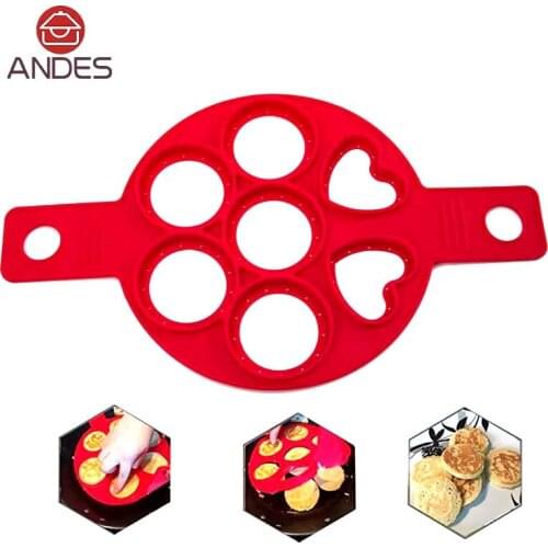 Pancake Maker Nonstick Cooking Tool Egg Ring Maker Pancakes Cheese Egg Cooker Pan Flip Eggs Mold Kitchen Baking Tool