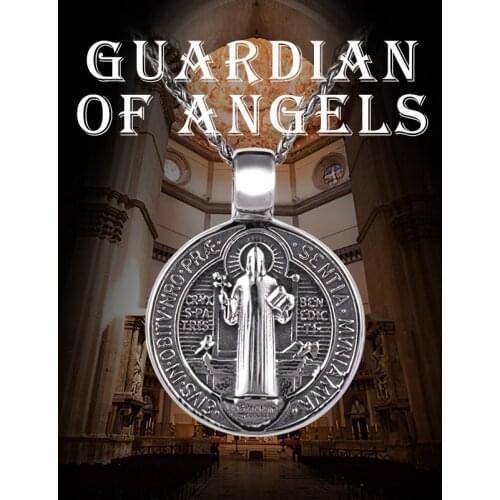 Safety Amulet Hip Hop Punk Titanium Pendant Retro Mens And Womens Religious Stainless Steel Pendant