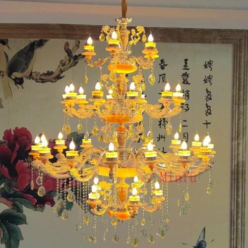 Large Chandelier Crystals Classic Chandelier Ceiling Long Chandeliers for Stairs Large Chandelier for Hotel Lighting Stairs Lamp