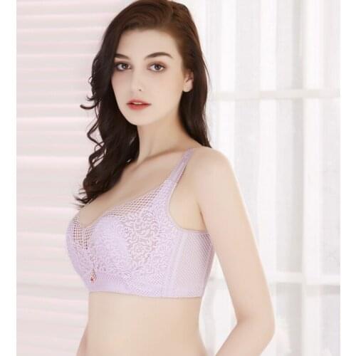 Big cup plus size bra ultra-thin sexy lace comfortable push up big size bra