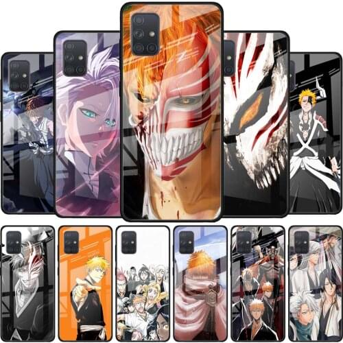 Phone Case for Samsung Galaxy A51 A71 A21s A31 A41 A10 A20 A30 A40 A50 A70 M31 M21 M51 Tempered Glass Cover anime Bleach