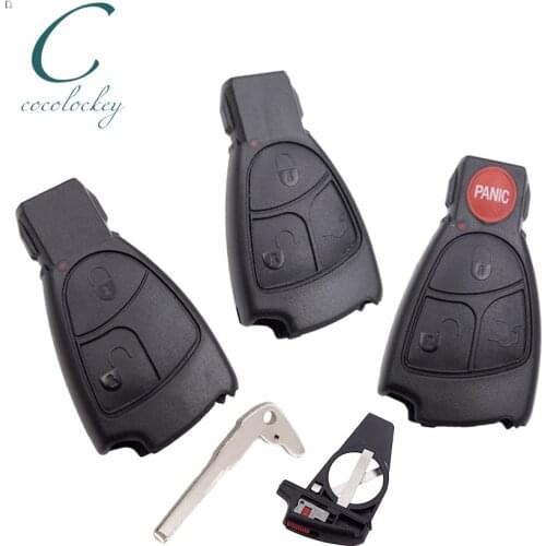 Cocolockey Smart Remote Key Shell Case Fob for mercedes Benz CLS C E S Car Key 3Buttons Replacement Black Color High Quality
