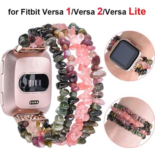 Stretchy Strap for Fitbit Versa 2 /Lite Bracelet Handmade Elastic Beaded Wristband Bands for Fitbit Versa Smartwatch Replacement