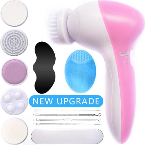 Electric Facial Brush Pore Blackhead Comedo Dirt Ance Remover Face Washing Silicone Oily Skin Solution Beauty Makeup Cleanser