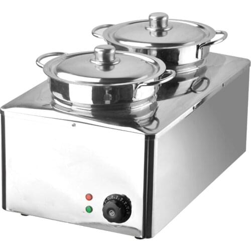 Stainless steel Electric 2 pot Cheap commercial soup pot stainless steel bain marie food warmer for restaurant