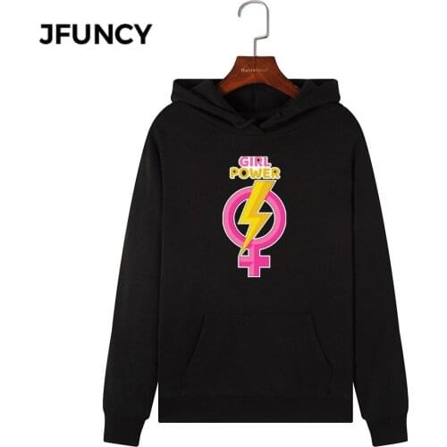 JFUNCY 2020 New Print Women Hoodie Long Sleeve Autumn Pullover Female Hooded Sweatshirt Woman Casual Hoodies Sportwear