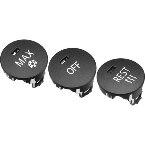 Car OFF/Rest/Max Climate Control Knob Panel Switch Knobs Button Air Conditioner Button Repair Cap Cover For BMW 5 Series E60 E61