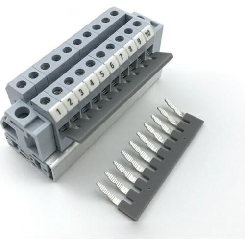 1pcs JH6-1.5 combined terminal block combined connector piece guide rail type 17.5A 660V