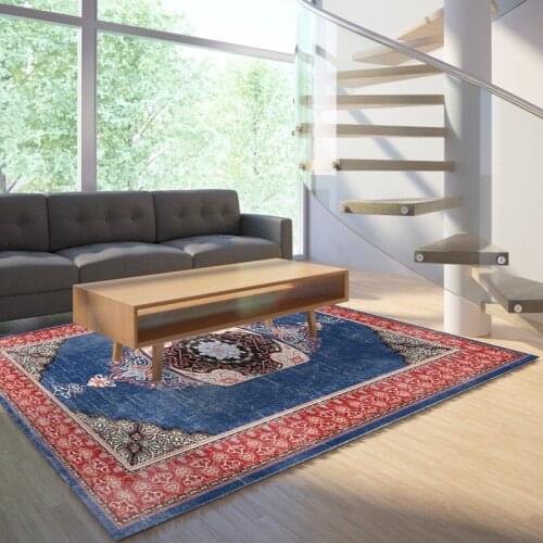 Reese Velvet Short Fleece Persian European Chinese Style Anti Slip Carpets Pro Rug Living Room Bedroom Floor Protection Washable