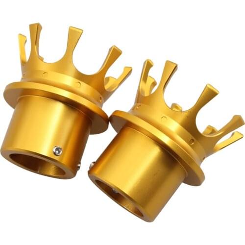 Motorcycle Crown Gold Front Axle Nut Cover Bolt Cap For Harley Sportster XL883 1200 Dyna Touring V-Rod CVO VRSC Trike Motorbikes