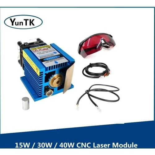 15W / 30W / 40W CNC Laser Module, Blue Laser Tube with PWM Laser Cutter for CNC Milling, Carving and Cutting