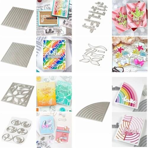Metal Cutting Dies Hello Vertical Stripe Bowknot Beautiful Flower Card Album Make Scrapbook DIY Crafts Stencil New Dies 2020