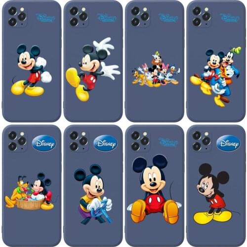 Mickey Anime Phone Case cover For iphone 12 Pro Max 11 8 7 6 S XR PLUS X XS SE 2020 mini black cell shell Sapphire blue