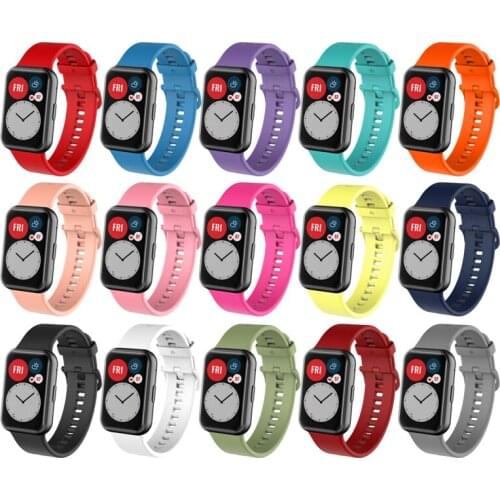 Soft Silicone Strap For Huawei Watch Fit Smart Watch Band Accessories Replacement bracelet For Huawei fit WristBand+tool