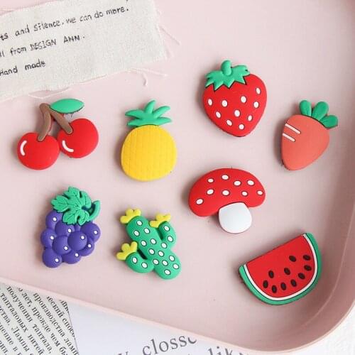 3-4cm Cartoon fruit Children small Hairpin lovely Girl Princess Hair Sticker Clip Bang Patch fixed Seamless Magic Paste headwear
