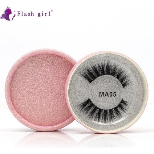 Natural 3D Mink Eyelashes MA05 Handmade Full Strip Lashes Cruelty Free Reusable False Eyelashes Thick Lashes Makeup