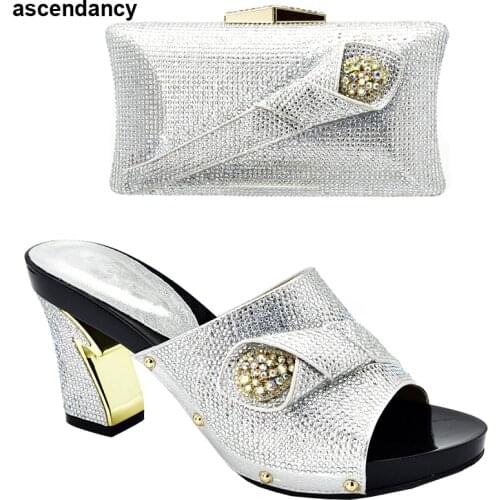 New Arrival African Woman Shoes and Bag Women Shoes and Bags To Match Set Italy Women Shoes and Bag Slip on Women Party Pumps