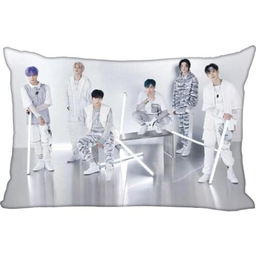 Custom P1Harmony Kpop Pillow Cover Bedroom Home Office Decorative Pillowcase Rectangle Zipper Pillow Cases Satin Fabric 0622