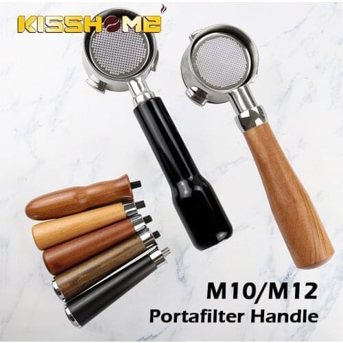 Espresso Coffee Portafilter Handle M10&M12 Solid Wooden Handle Creative Espresso Machine Coffee Tools Accessories For Barista