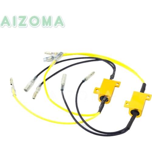 Gold Motorcycle 12-Volt 25W 6.8 Ohms Power Resistance Blinker Indicator LED Turn Signal Flashing Light Controllers Load Resistor
